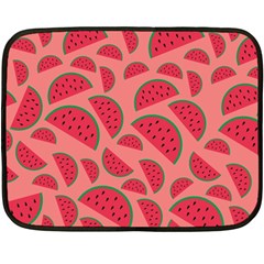 Watermelon Red Food Fruit Healthy Summer Fresh One Side Fleece Blanket (mini) by Wegoenart