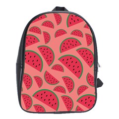 Watermelon Red Food Fruit Healthy Summer Fresh School Bag (large) by Wegoenart