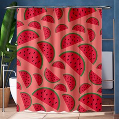 Watermelon Red Food Fruit Healthy Summer Fresh Shower Curtain 60  X 72  (medium)  by Wegoenart