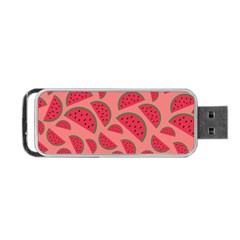 Watermelon Red Food Fruit Healthy Summer Fresh Portable Usb Flash (two Sides) by Wegoenart