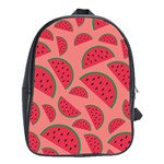 Watermelon Red Food Fruit Healthy Summer Fresh School Bag (XL) Front