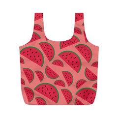 Watermelon Red Food Fruit Healthy Summer Fresh Full Print Recycle Bag (m) by Wegoenart