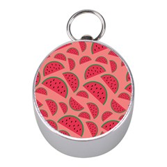 Watermelon Red Food Fruit Healthy Summer Fresh Mini Silver Compasses by Wegoenart