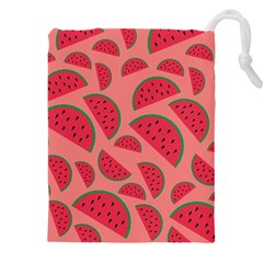 Watermelon Red Food Fruit Healthy Summer Fresh Drawstring Pouch (4xl) by Wegoenart