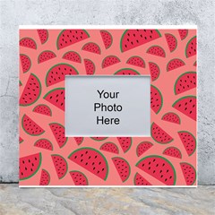 Watermelon Red Food Fruit Healthy Summer Fresh White Wall Photo Frame 5  X 7 