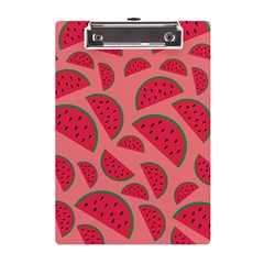 Watermelon Red Food Fruit Healthy Summer Fresh A5 Acrylic Clipboard by Wegoenart