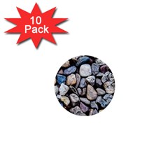 Stone Texture Nature Background Rocks Pebbles 1  Mini Buttons (10 Pack)  by Wegoenart