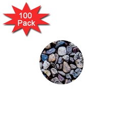 Stone Texture Nature Background Rocks Pebbles 1  Mini Buttons (100 Pack)  by Wegoenart