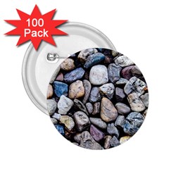 Stone Texture Nature Background Rocks Pebbles 2 25  Buttons (100 Pack)  by Wegoenart