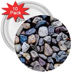 Stone Texture Nature Background Rocks Pebbles 3  Buttons (10 pack)  Front