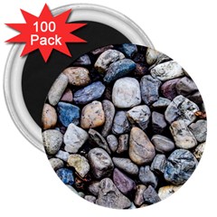 Stone Texture Nature Background Rocks Pebbles 3  Magnets (100 Pack) by Wegoenart