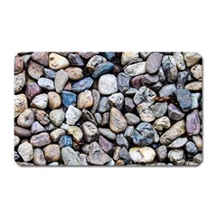 Stone Texture Nature Background Rocks Pebbles Magnet (rectangular) by Wegoenart