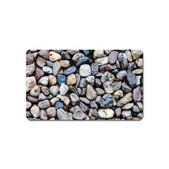 Stone Texture Nature Background Rocks Pebbles Magnet (name Card) by Wegoenart