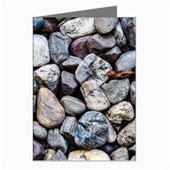 Stone Texture Nature Background Rocks Pebbles Greeting Cards (pkg Of 8) by Wegoenart