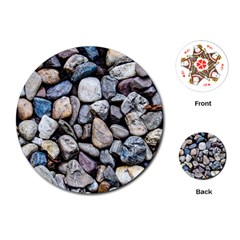 Stone Texture Nature Background Rocks Pebbles Playing Cards Single Design (round)