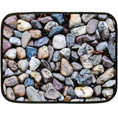 Stone Texture Nature Background Rocks Pebbles One Side Fleece Blanket (mini) by Wegoenart