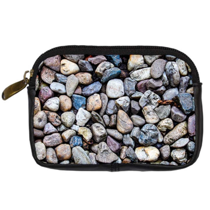 Stone Texture Nature Background Rocks Pebbles Digital Camera Leather Case