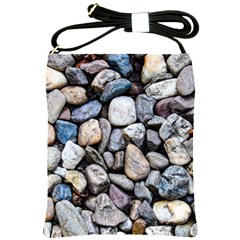 Stone Texture Nature Background Rocks Pebbles Shoulder Sling Bag by Wegoenart