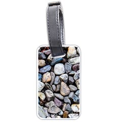 Stone Texture Nature Background Rocks Pebbles Luggage Tag (one Side) by Wegoenart