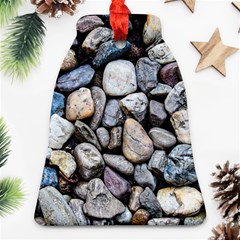 Stone Texture Nature Background Rocks Pebbles Ornament (bell) by Wegoenart