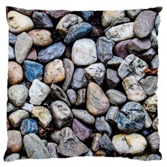 Stone Texture Nature Background Rocks Pebbles Large Cushion Case (two Sides) by Wegoenart