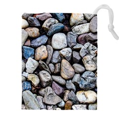 Stone Texture Nature Background Rocks Pebbles Drawstring Pouch (5xl) by Wegoenart