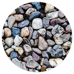 Stone Texture Nature Background Rocks Pebbles Round Trivet by Wegoenart