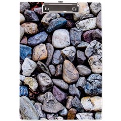 Stone Texture Nature Background Rocks Pebbles A4 Acrylic Clipboard by Wegoenart