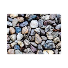 Stone Texture Nature Background Rocks Pebbles One Side Premium Plush Fleece Blanket (mini) by Wegoenart