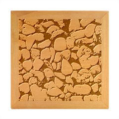 Stone Texture Nature Background Rocks Pebbles Wood Photo Frame Cube