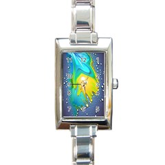 Liquid Background Rectangle Italian Charm Watch by GardenOfOphir