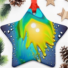 Liquid Background Ornament (Star)