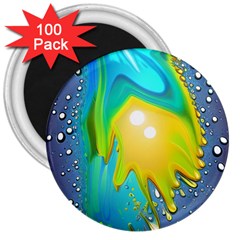 Liquid Background 3  Magnets (100 Pack) by GardenOfOphir