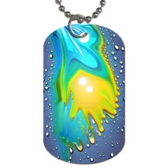 Liquid Background Dog Tag (one Side) by GardenOfOphir