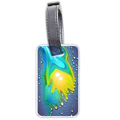 Liquid Background Luggage Tag (one Side) by GardenOfOphir