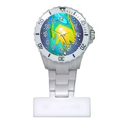 Liquid Background Plastic Nurses Watch by GardenOfOphir