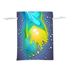 Liquid Background Lightweight Drawstring Pouch (L)