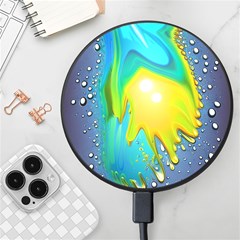 Liquid Background Wireless Fast Charger(black) by GardenOfOphir