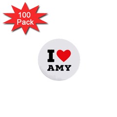 I Love Amy 1  Mini Buttons (100 Pack)  by ilovewhateva