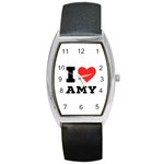 I love amy Barrel Style Metal Watch Front