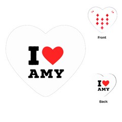 I Love Amy Playing Cards Single Design (heart) by ilovewhateva