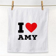 I Love Amy Face Towel by ilovewhateva