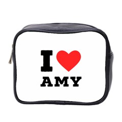 I Love Amy Mini Toiletries Bag (two Sides) by ilovewhateva