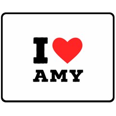 I Love Amy One Side Fleece Blanket (medium) by ilovewhateva