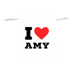 I Love Amy Lightweight Drawstring Pouch (l) by ilovewhateva