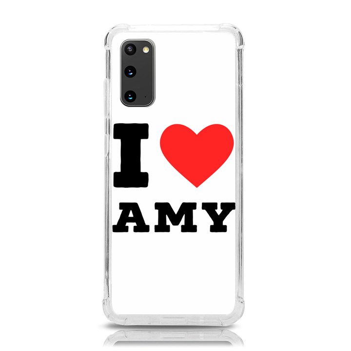 I love amy Samsung Galaxy S20 6.2 Inch TPU UV Case