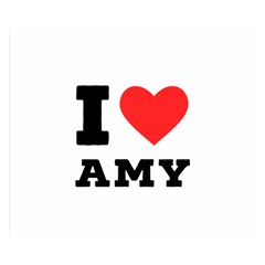 I Love Amy One Side Premium Plush Fleece Blanket (small)