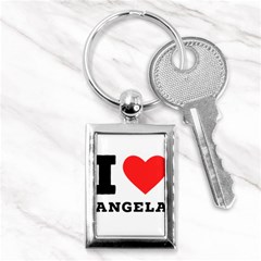 I Love Angela  Key Chain (rectangle) by ilovewhateva