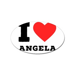 I Love Angela  Sticker Oval (100 Pack) by ilovewhateva