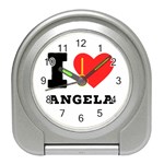 I love Angela  Travel Alarm Clock Front